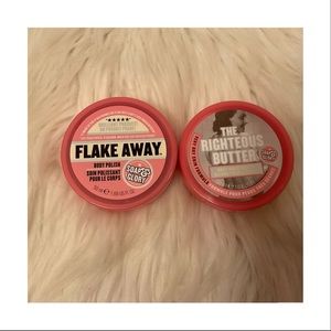 Soap & Glory Flake Away and Righteous Butter Travel Size Bundle - New